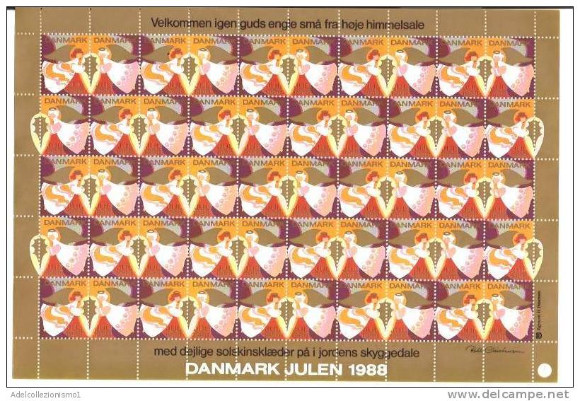 32138)foglio Completo Chiudi Lettera , Danimarca 1988 - Hojas Completas