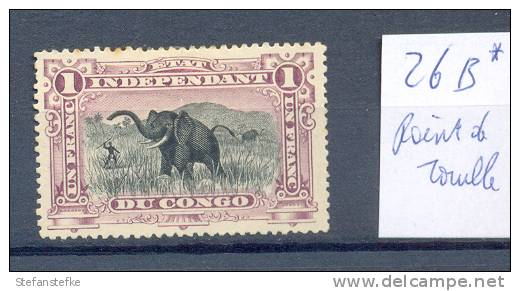 Congo Ocb Nr : 26 B * MH   (zie Scan) Point De Rouille - Unused Stamps