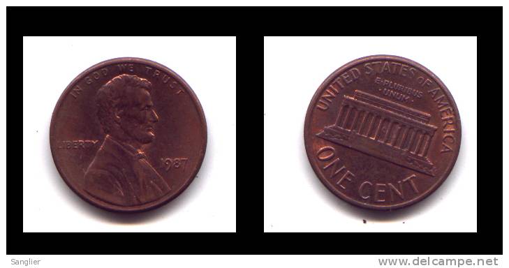 CENT 1987 - 1959-…: Lincoln, Memorial Reverse