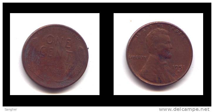 CENT 1951 D - 1909-1958: Lincoln, Wheat Ears Reverse