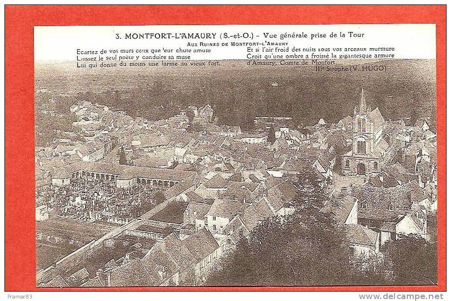 MONTFORT LAMAURY - Vue Générale De La Tour ( Poeme Victor HUGO ) - Montfort L'Amaury