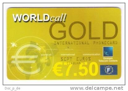 France - Prepaid - World Call Gold - Gnanam - Goldfisch - Gold Fish - Sonstige & Ohne Zuordnung