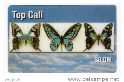 Germany - Prepaid - Top Call - Schmetterling - Butterfly - Cellulari, Carte Prepagate E Ricariche