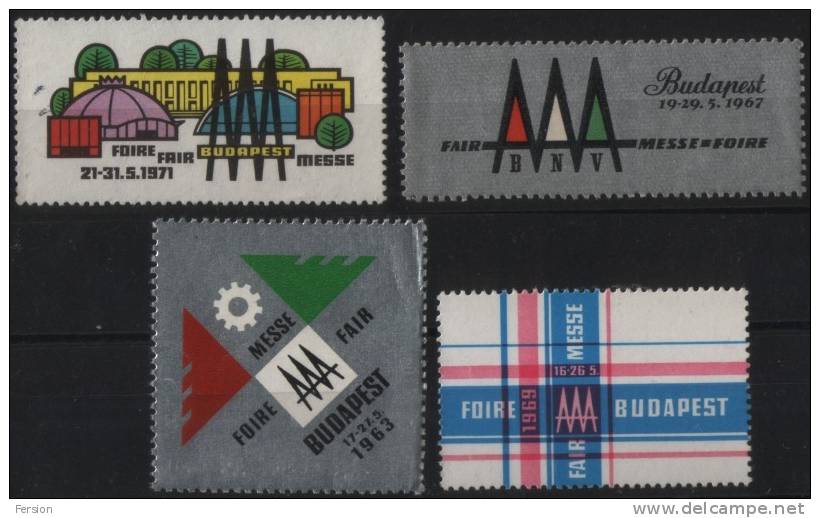 1963 -1971 - Budapest International Fair (Exhibition) - Hungary - LOT Of LABEL - Andere & Zonder Classificatie