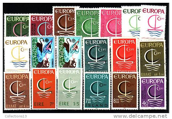 EUROPA -CEPT - Année 1966* Cote 104 Euros Depart A 10% - 1966