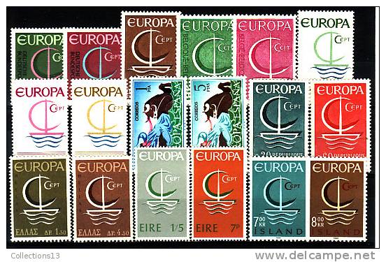 EUROPA -CEPT - Année 1966* (manque Portugal) Cote 39 Euros Depart A 10% - 1966