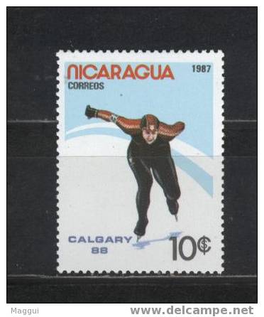 NICARAGUA    1485 A **     Jo 1988     Patinage De Vitesse - Eiskunstlauf