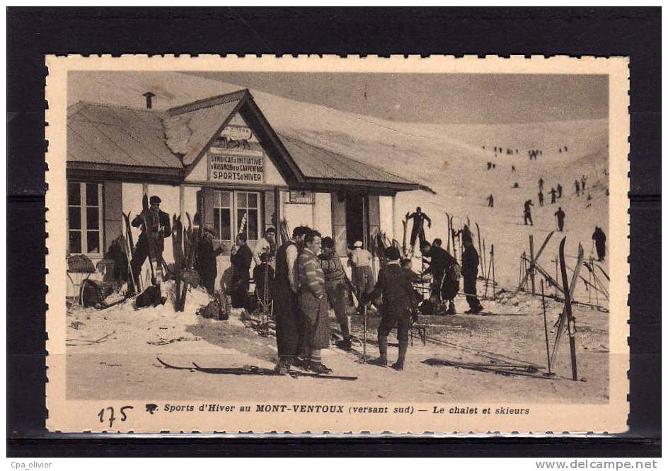 84 MONT VENTOUX (envs Carpentras) Sports D'Hiver, Chalet Et Skieurs, Bien Animée, Ed Augier, 193? - Altri & Non Classificati