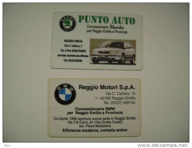 LOTTO DI  2    VIACARD  CONCESSIONARIE  AUTO SKODA  BMW   CARTE DI CREDITO  ITALIANE   AUTOSTRADA  TALY ITALIE  CART6 L8 - Cartes De Crédit (expiration Min. 10 Ans)