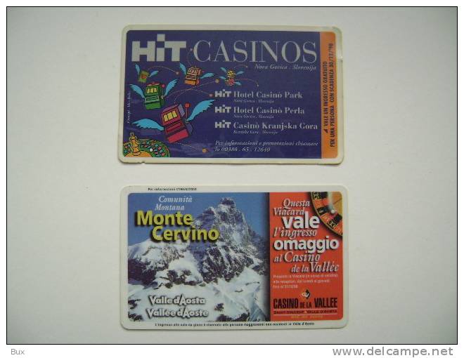 LOTTO DI  2    VIACARD  CASINO    CARTE DI CREDITO  ITALIANE   AUTOSTRADA  TALY ITALIE  CART6 L9 - Credit Cards (Exp. Date Min. 10 Years)