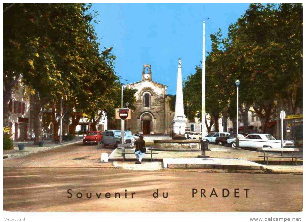 CPSM. LE PRADET. LA PLACE DE L'EGLISE. DATEE 1966. - Le Pradet