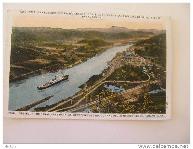 Panama  -Vessel In The Canal Near Paraiso   Ca 1930's   -F  D57578 - Panama