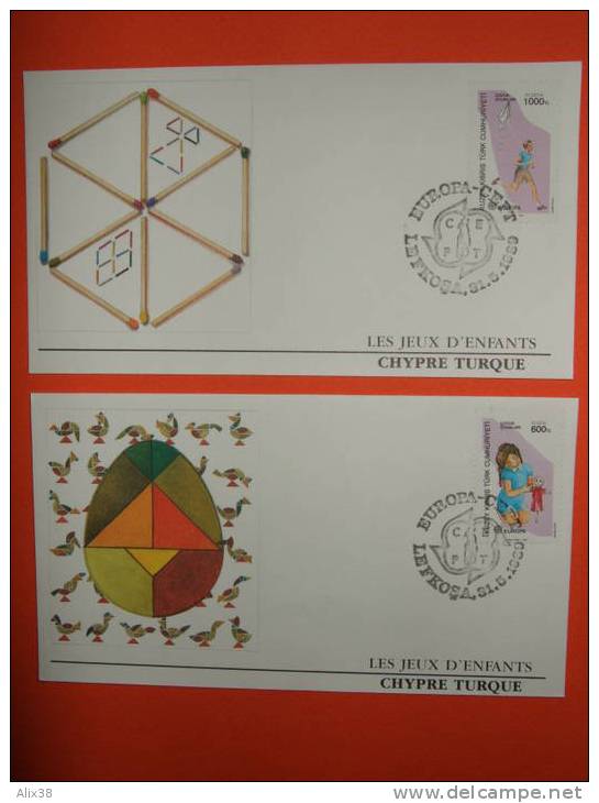 EUROPA 1989 -  2 Enveloppes 1er Jour De Chypre - 1989