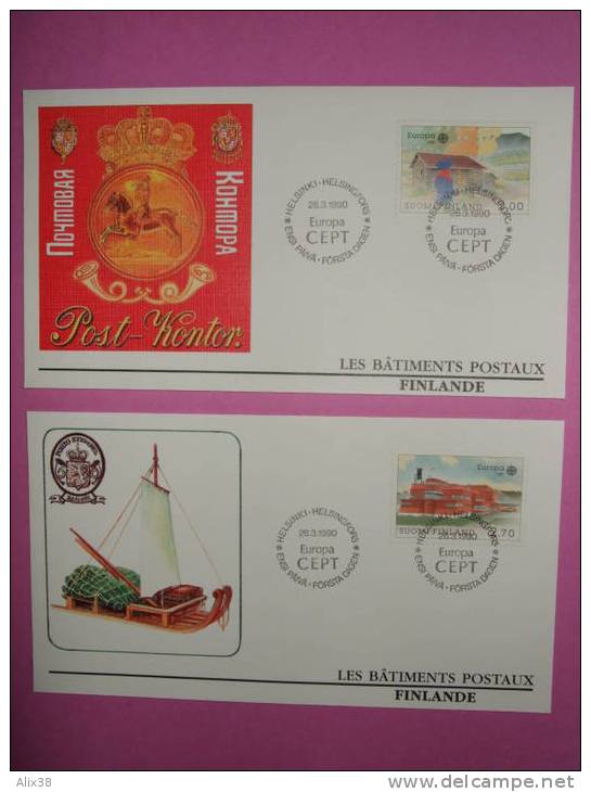 EUROPA 1990 - 2 Enveloppes 1er Jour De Finlande - 1990