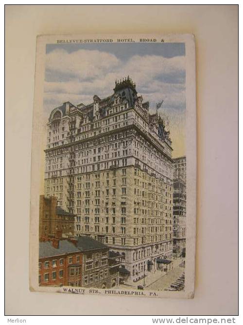 US PA - Bellevue-Stratford Hotel -Walnut Street Philadelphia  PU 1921   -F  D57581 - Philadelphia