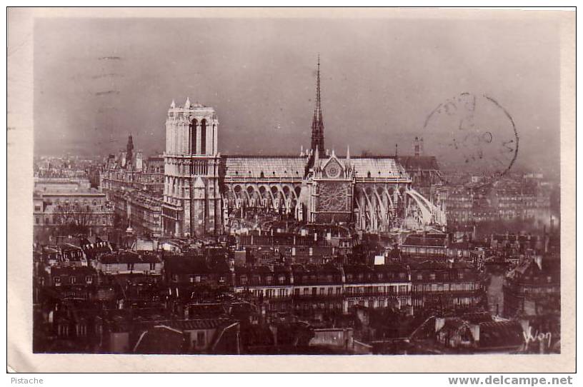 Église Notre-Dame De Paris - 1927 - Photo Véritable - Circulée Vers Le Canada - Ed. D'art Yvon - Notre Dame De Paris