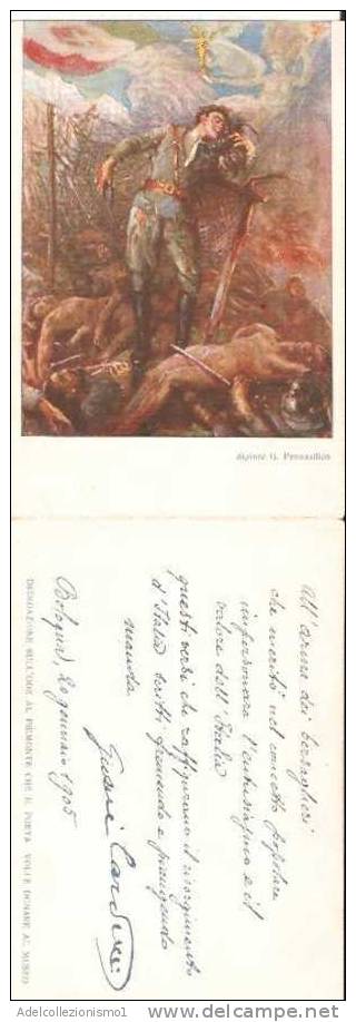 32213)cartolina Illustratoria Con Dedica, E Dipinto Raffigurante Un Bersagliere Che Rappresenta Il Risorgimento D'italia - Terni