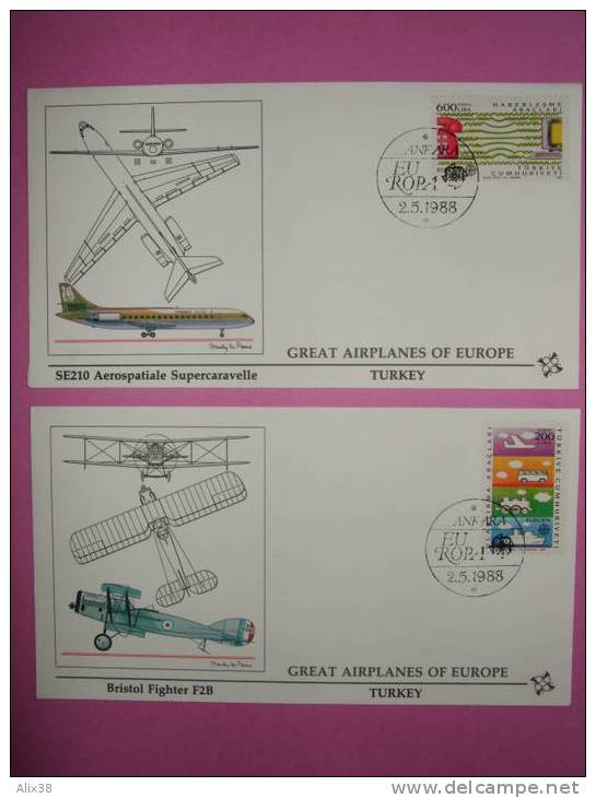 EUROPA 1988 - 4 Enveloppes 1er Jour De Turquie - 1988