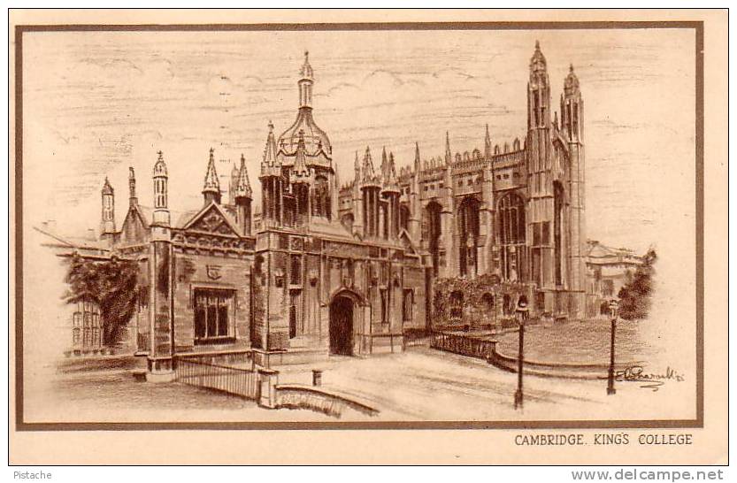 Cambridge King´s College - 1956 - Architecture Église - Photochrom Co. - Écrite - État : TB - Cambridge