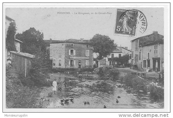 52 )) POISSONS, Le Rongant Vu Du Grand Pont, Dupont Dormey édit, ** - Poissons