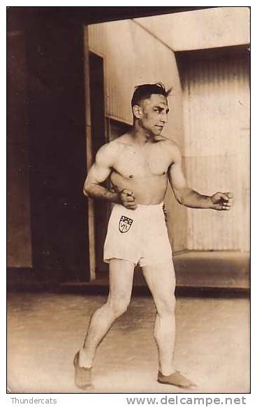 Boxing - CARTE DE PHOTO FOTO BOXE BOXEUR BOXING HOMME TORSE NU SEMI NUDE  MALE