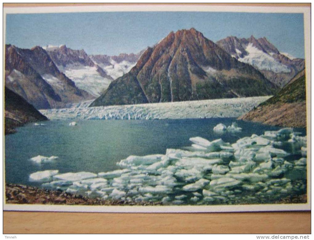 5018.Märjelensee Am Gr.Aletschgletscher Glacier Montagne-Thor E Gyger Adelboden-illustration- - Lens