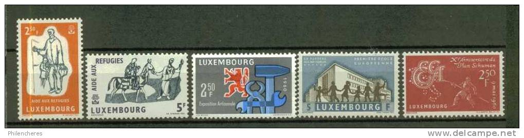 LUXEMBOURG N° 576 à 580 ** - Ungebraucht