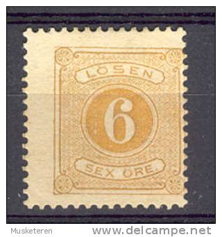 Sweden 1877/91 Mi. 4 B  6 Ö Lösen Porto Postage Due Perf. 13 MNG - Impuestos