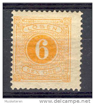 Sweden 1877/91 Mi. 4 B  6 Ö Lösen Porto Postage Due Perf. 13 MH - Taxe