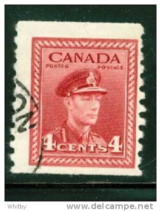 1948  4 Cent King George VI War Issue #281 Coil - Used Stamps