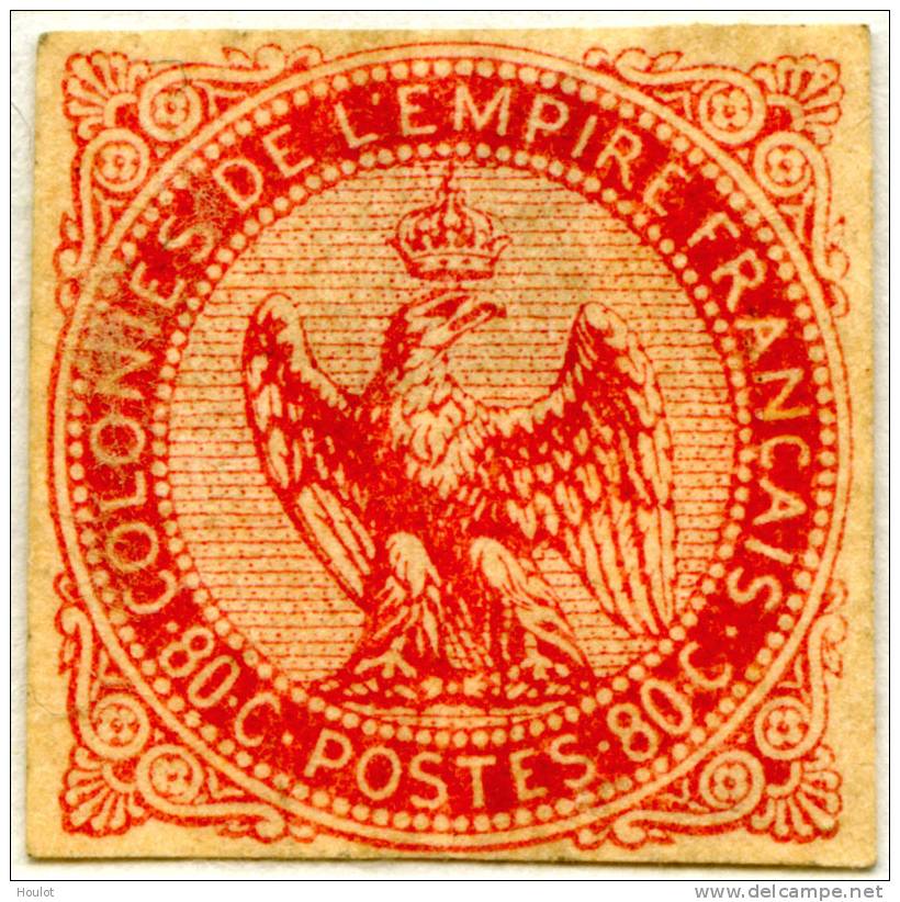 Mi.N°+Y&T N°6 (*)  Kolonien /Colonies Generales 1859,Adlerzeichnung 80 Centimes Carmin (*) Ohne Gummi Sans Gomme - Águila Imperial
