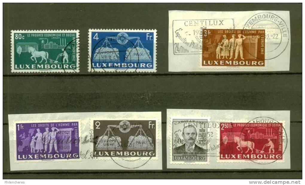 LUXEMBOURG N° 443 à 448  Obl. & Frag. SUP - Used Stamps