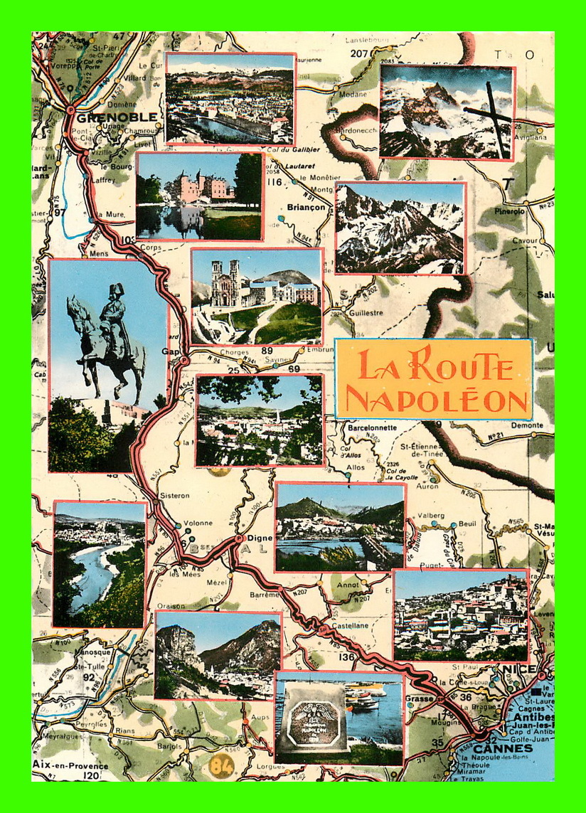 CARTE GÉOGRAPHIQUE - LA ROUTE NAPOLÉON - LA MÉDITERRANÉE AUX ALPES - ÉDITIONS LA CIGOGNE - - Cartes Géographiques