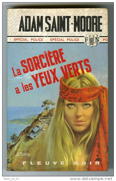 {46100} Adam Saint-Moore ; Spécial Police N°1223. EO 1975 " La Sorcière Aux Yeux Verts"      " En Baisse " - Fleuve Noir