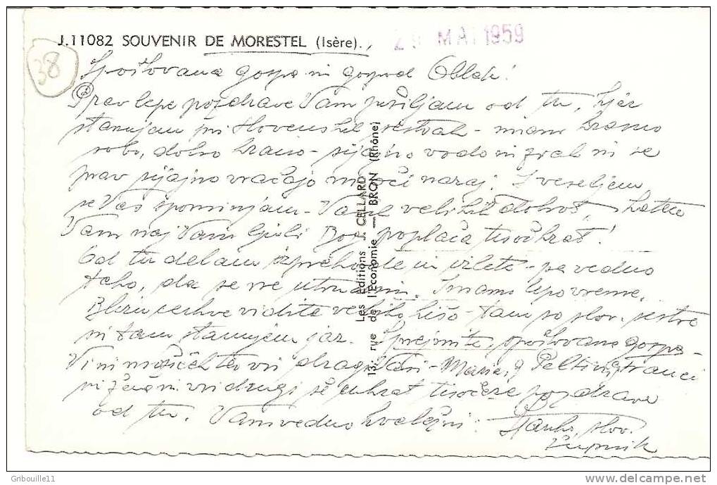 MORESTEL   -   * 4 VUES SOUVENIRS Et  BLASON *  -   Editeur :  J. CELLARD De Bron     N° J. 11082 - Morestel