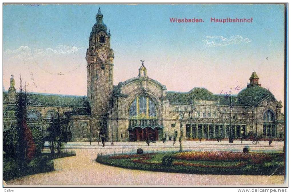 _B913:Wiesbaden. Hauptbahnhof:F.M. POSTES AUX *191* 17* 30-12 25 + VAGUEMESIRE 50e  SECTION DE C.F..DÜREN S.P.191 - Lettres & Documents