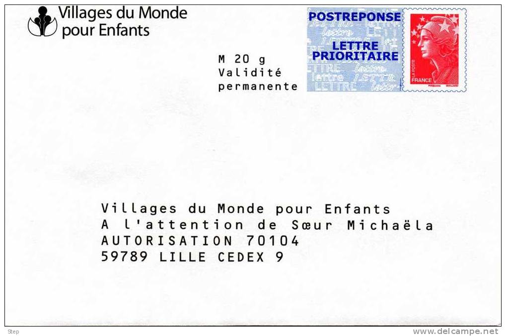 PAP POSTREPONSE VILLAGES DU MONDE POUR ENFANTS Timbre "BEAUJARD" - Prêts-à-poster:Answer/Beaujard