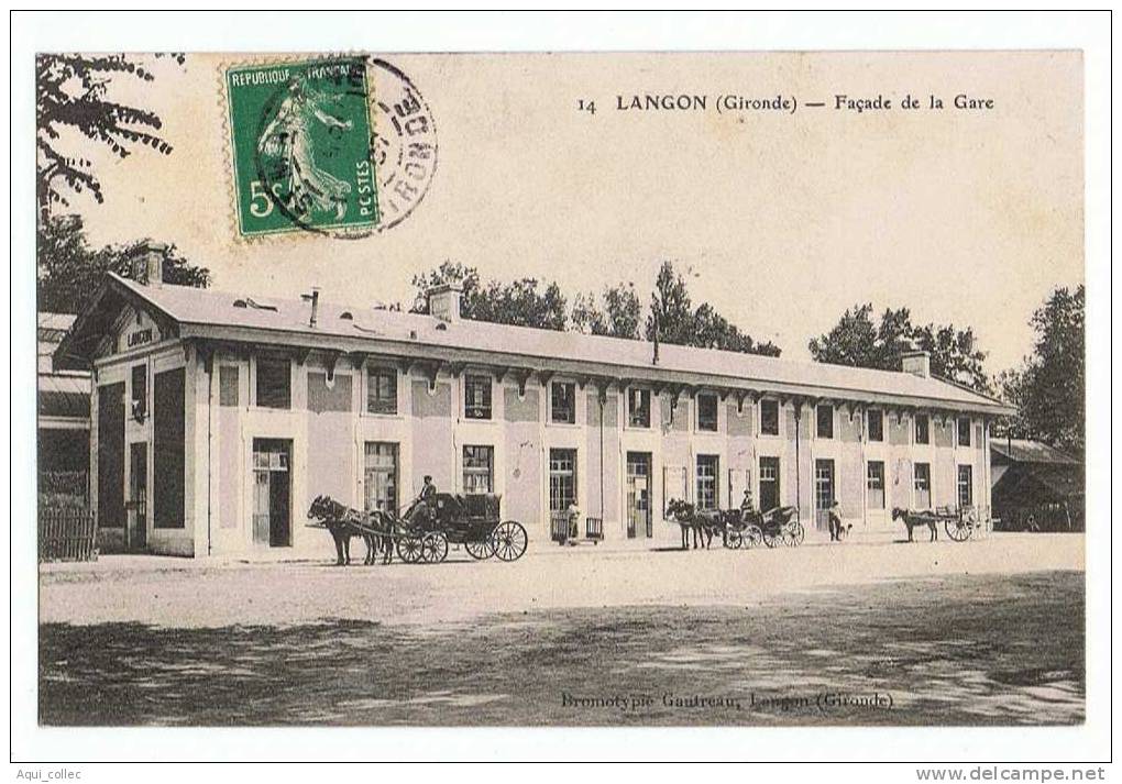 LANGON 33 GIRONDE  FACADE DE LA GARE - Langon