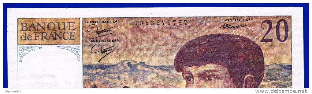 BILLET FRANCE 20 FRANCS DEBUSSY NEUF  J.004 N° 576787 ANNEE 1980 VOIR 2 SCANS - 20 F 1980-1997 ''Debussy''