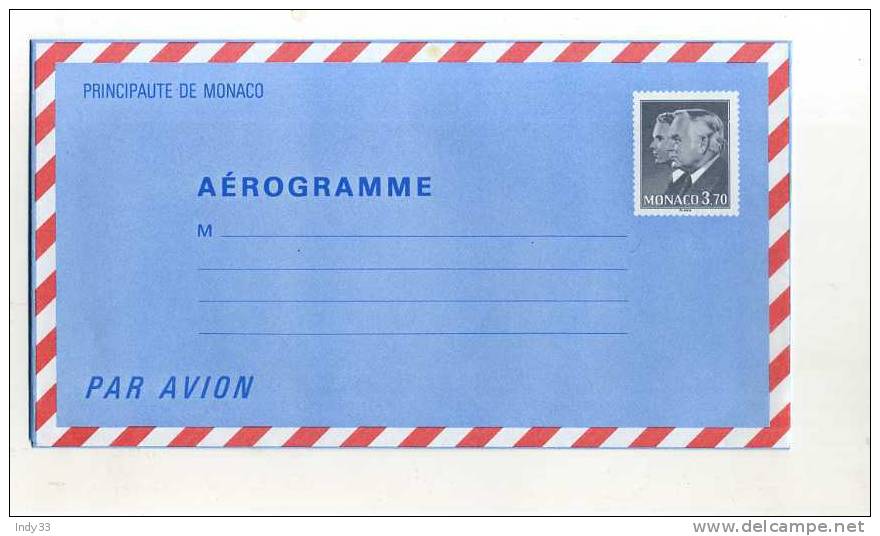 - MONACO . AEROGRAMME . 3,70 . TYPE DEUX PRINCES DE STANIA - Ganzsachen