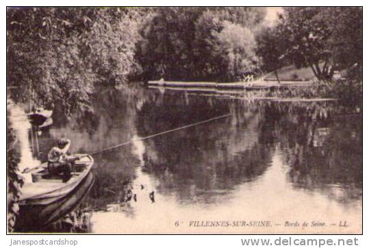 VILLENNES-SUR-SEINE - Bords De Seine - PECHEUR  - LL - ILE De FRANCE - - Ile-de-France