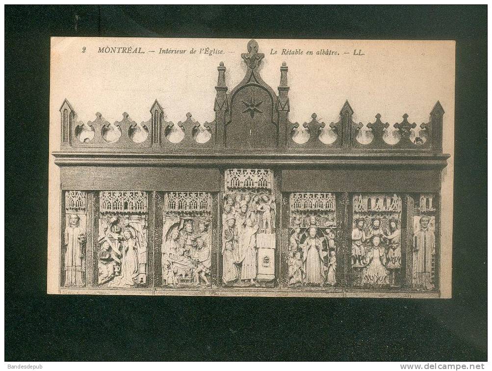 Montréal ( Yonne 89) - Intérieur De L´ Eglise - Le Rétable En Albâtre ( LL 2) - Montreal