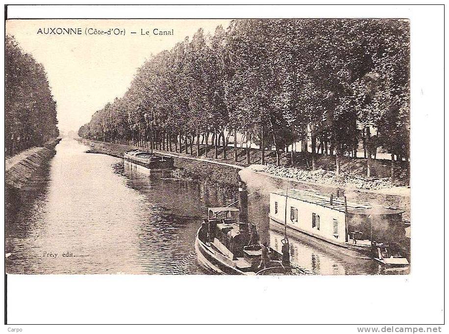 AUXONNE. - Le Canal. (Remorqueur, Péniche) - Auxonne