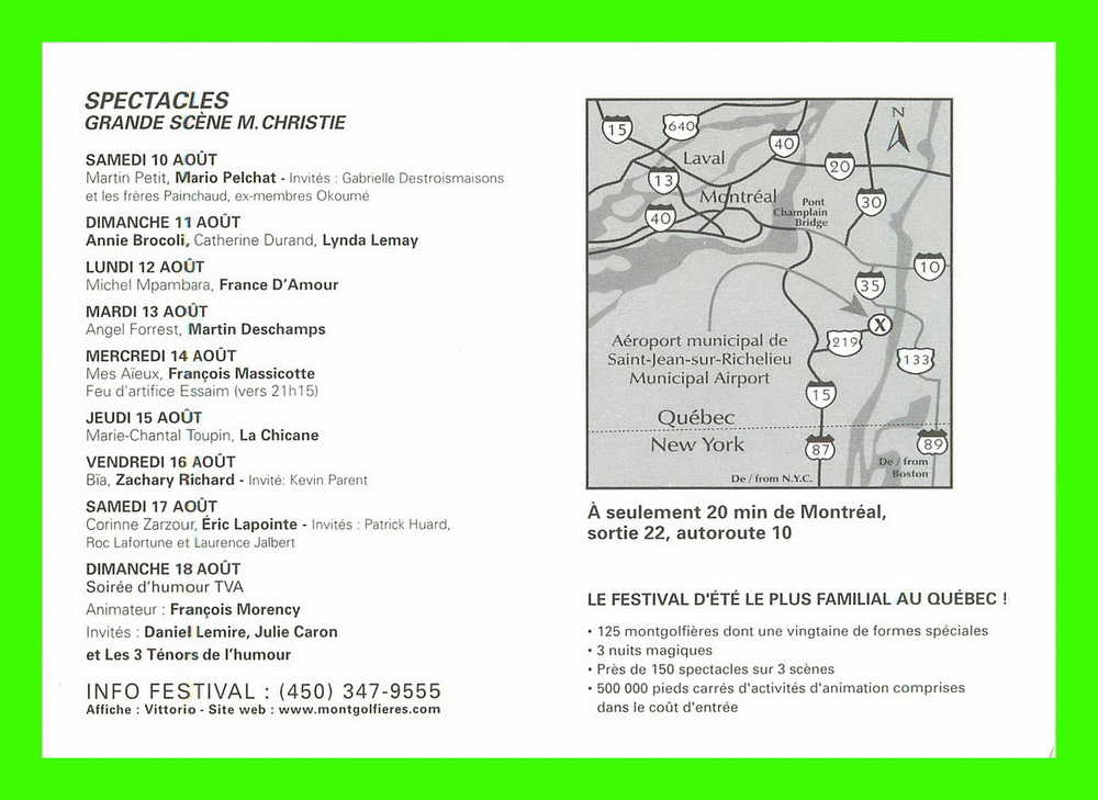 MONTGOLFIÈRES - SAINT-JEAN-SUR-RICHELIEU, QUÉBEC  - INTERNATIONAL DE MONTGOLFIÈRES DE 2002 - - Balloons