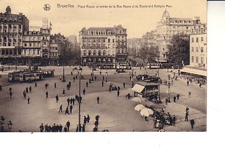 Nels Bruxelles : Place Rogier Et Entrée De La Rue Neuve Et Du Boulevard Adolphe Max,très Animée - Corsi