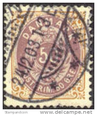 Denmark #51 XF Used 50o Brown & Violet From 1897 - Gebruikt