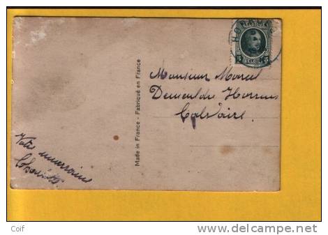 193 Op Postkaart Met Blauwe Cirkelstempel HORRUES  (in Blauw )!!!!! - 1922-1927 Houyoux