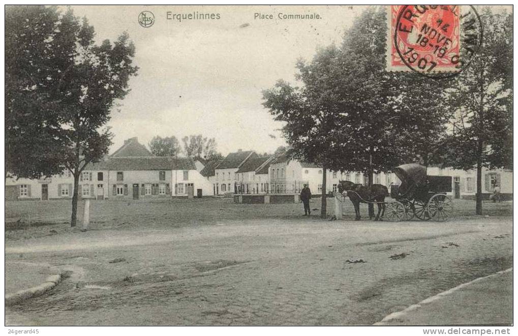 CPA ERQUELINNES (Belgique Hainaut) - Place Communale - Erquelinnes