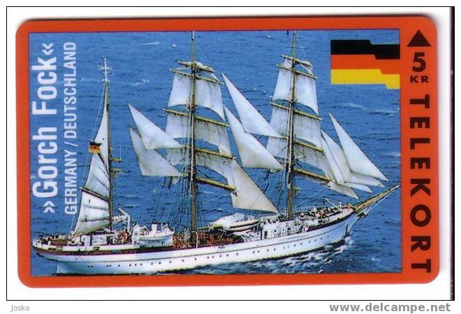 SAILING SHIP ( Denmark Rare Card - 3.500 Ex ) Bateau à Voile Navire à Voile Segelschiff Voilier Barco De Vela Coin Coins - Denemarken