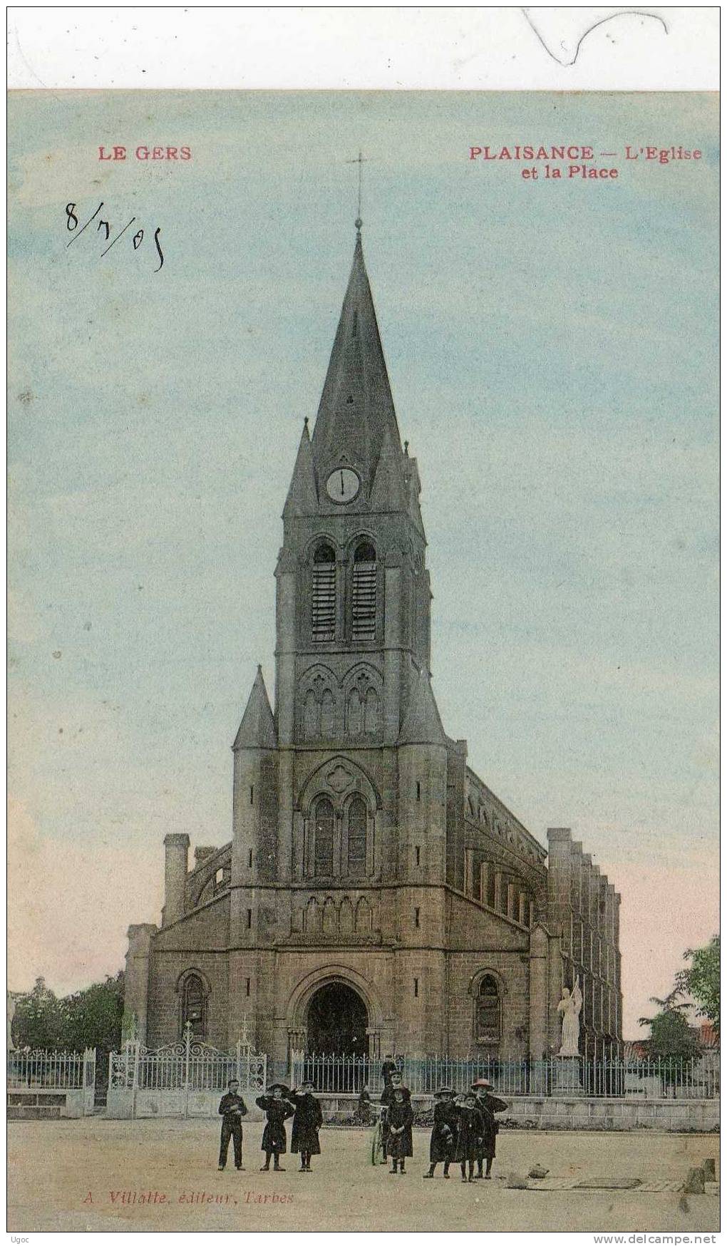 CPA - 32 - PLAISANCE - L´église Et La Place - 073 - Andere & Zonder Classificatie